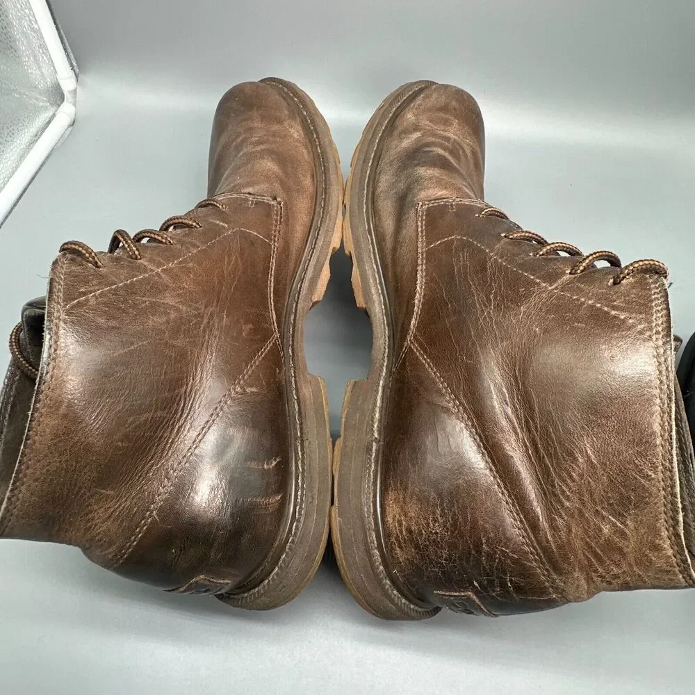 Sorel Madson Men's 13 Brown Leather Ankle Chukka Boots Lace Up Waterproof